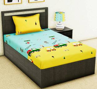 RRC Microfiber Single Flat 144 TC Printed Bedsheet