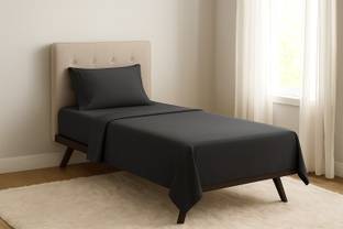 BEVI Microfiber Single Flat 300 TC Solid Bedsheet