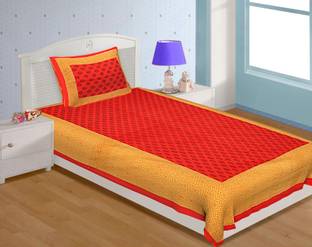 Suraaj Fashion 120 TC Cotton Single Printed Flat Bedsheet