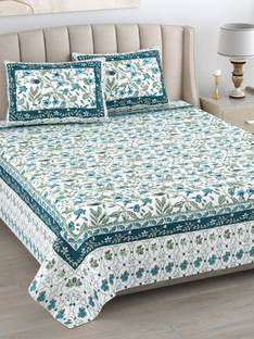 urban jaipur Cotton Double Flat 200 TC Floral Bedsheet