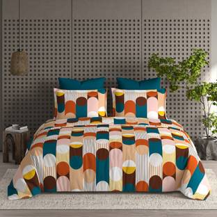 CHICERY Cotton King Flat 210 TC Printed Bedsheet