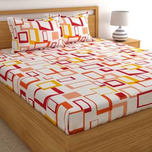 Home Ecstasy Cotton Double Flat 140 TC Floral Bedsheet