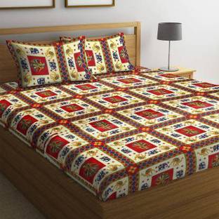 Bombay Spreads 120 TC Cotton Double Printed Flat Bedsheet