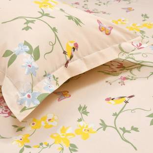 haus & kinder 186 TC Cotton Single Printed Flat Bedsheet