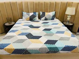 24x7 Home Store Velvet King Flat 240 TC Floral Bedsheet