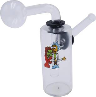 VYXOO 5 Inch Mini Burner Printed Transparent Glass Smoking Beer Bong Funnel