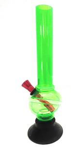 MFTONLINE 8 inch Transparent Acrylic Water Bong, Portable Hookah Bong Beer Bong Funnel