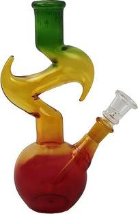 VYXOO 8 Inch Zig Zag Rasta Glass Smoking Beer Bong Funnel