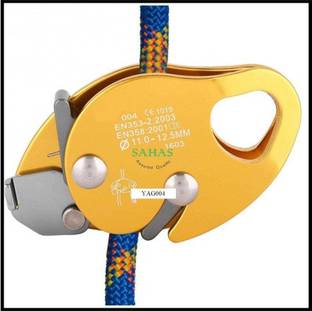 Sahas Climbing Descender Self Braking Stop 11- 12.5mm Rope Grab Assisted Braking Belaying Device