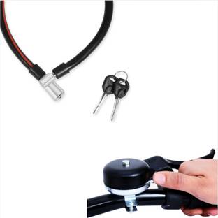 Rahidhay Ultra Sound Bicycle Stainless steel Bell with Anti Theft Lock Combo Bell