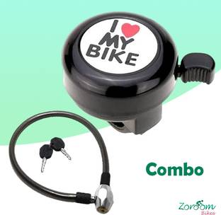 Zoroom Combo Cycle Chain Lock & Bell