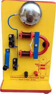 SMEI Electric Bell Demonstration Model on Wooden Stand/Physics Lab Item/Laboratory Bell