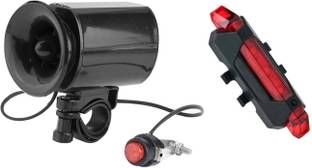 Gymisa Electronic Horn for Bicycle Bell With Back Red Break Light Bell