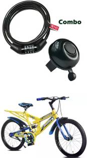 E-Shoppe Cycle Bell & 4 Digit Combination Number Lock ForLeader Hardy 20T Ibc Rs Bell