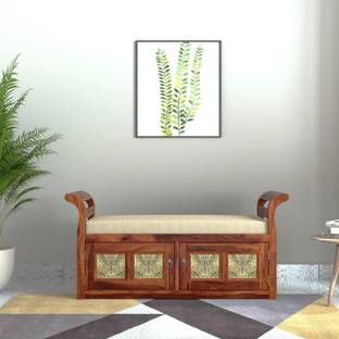 Deuba Solid Sheesham Wood Two Seater Sofa Bench With Storage Solid Wood 2 Seater