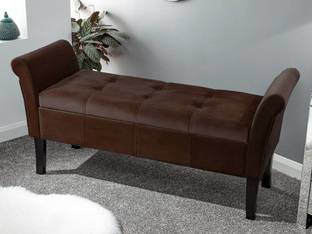 TFS Premium Velvet Cushion 2 Seater Settee for Bedroom/Livingroom/Office Solid Wood Settee