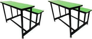 P P CHAIR SCHOOL TUTION BENCH DUEL DESK FOR MEDIUM CLASS (2 PC.) Metal 2 Seater