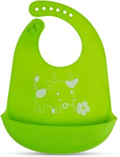 BUMTUM Silicone Baby Bib For Feeding & Weaning Babies Adjustable Neckline With Buttons