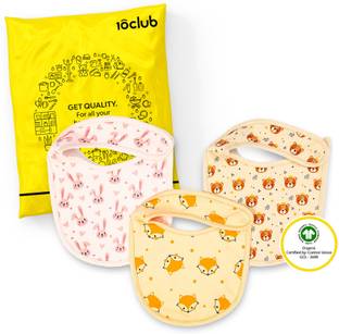 10club Baby Bibs (Feeding Infants and Toddlers) 6-36 Months (Terrycotton Bib)