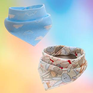 SYGA Baby Feeding Cotton Bibs 0 to 3 Years Baby -Pack Of 2(Rabbit Cloud)