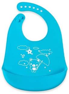 truecart care BabyCartoon Printing Waterproof Silicone Bib Rice Pocket