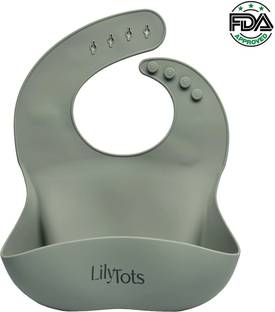 LilyTots Baby Bibs Food Catcher | Waterproof Apron for 6 Months to 2 Years old | Lalaposh