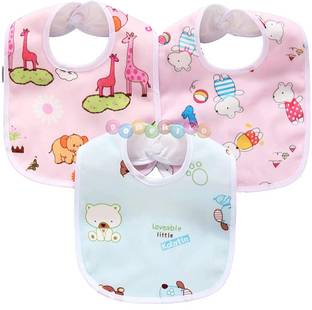 Goyoku Baby Soft Feeding Bibs/Apron Cute Multi Print Waterproof Newborn Baby Bib Set 3