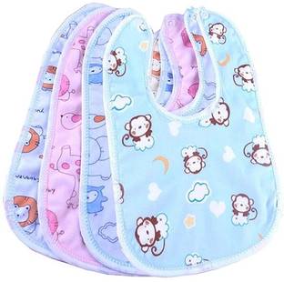 Vadhavan Water Resistant-Premium Super Quality Soft Cotton Daily Use Button bibs (4 BIBS)