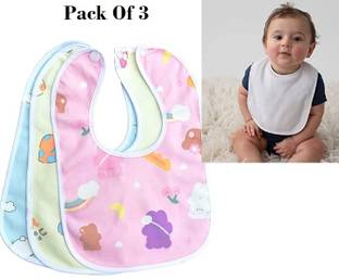 Buyer Choice (Pack Of 3) New Born Baby Fast Dry, Double Layered , Water Proof Cotton Bibs