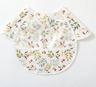 prajmi Waterproof Baby Bib with Pocket, Soft, Lightweight for 6+ Months Babies