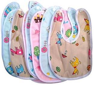 smilykid Baby Waterproof Bib Set | Baby Laliya Bibs for Babies (Multi- Pack of 06)
