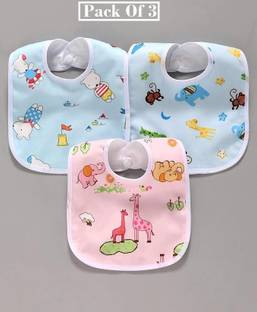 Buyer Choice 3Pcs Waterproof Baby Feeding Bibs Washable Stain & Odor Resistant Adjustable
