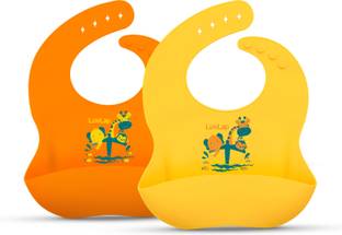 LuvLap Silicone Baby Bibs for Feeding & Weaning Babies & Toddlers, Waterproof