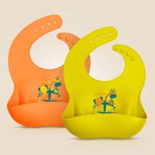 LuvLap Silicone Baby Bibs for Feeding & Weaning Babies & Toddlers, Waterproof