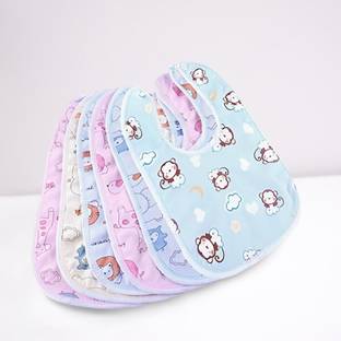 Honey Boo Water Resistant-Premium Super Quality Soft Cotton Daily Use Button bibs Pack 6