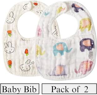Wooattire Muslin Bib for New Born Baby Ultra Soft Skin Friendly,Lightweight & comfortable