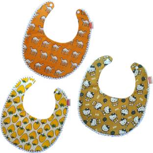 BABYCOV Cute and Comfy Baby Bibs-Cat-elephant-Strawberry-Bibs-3-pcs