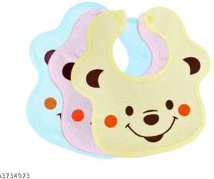 CHOTU BABYY Baby Button Bibs/Apron Cute Animal Shaped|with Tich Button