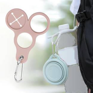 Bwogue 1Pc Outdoor Bottle Holder Clip, Backpack Tape Keychain Carabiner Hanging Gear Bicycle Bottle Holder