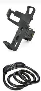 CYCLOWN CYCLE ADJUSTABLE BOTTLE HOLDER WITH MULTI ROUND ANTITHEFT CABLE TYPE CYCLE LOCK Bicycle Bottle Holder