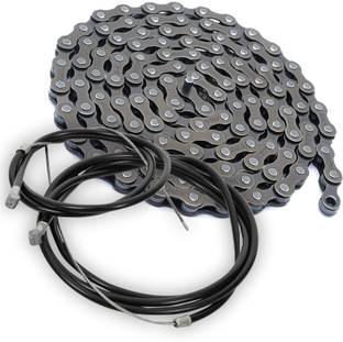 Onbicle Cycle Chain 116 Link with Brake Cable Wire Inner/Outer all Bicycle Speed Chain Bicycle Brake Disk