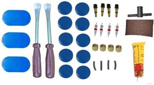 IndiaLot Bicycle Cycle bike puncture repairing full tool kit for tube tyres- 33 Pcs Tubed Bicycle Brake Disk