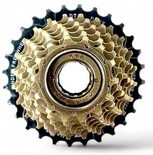 Gcw Cycle 7 Speed Freewheel Road Bike Flywheel with 14-28T Gear Bicycle Brake Disk