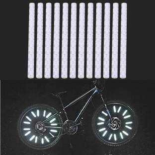 Auxmir 12Pcs Cycling Accessory Bike Spoke Reflective Tubes Spoke Warning Strip for Bike Bicycle Brake Disk