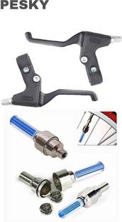 HOUSE OF COMMON Bicycle Black Clutch Lever+ LED Wheel reflector Bicycle Brake Disk