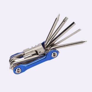 IndiaLot Cycle Tool Kit Multi Purpose 11 In 1 Allen Key Spoke Wrench 3444 Bicycle Brake Disk