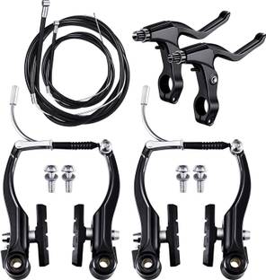 kk world Bicycle Brake Set - Front and Rear V Breaks with Pads, Brake Lever, and Cables Bicycle Brake Disk