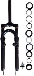 shaqraa 27.5" Threadless Suspension Heavy Fork of column pipe 38.10 mm & Headset Combo Steel Mountain Bike Bicycle Fork