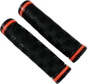 impetus HandleBar Grip Set For Cycle Soft Rubber Non Toxic Dual Color for MTB City Bikes Bicycle Handle Grip