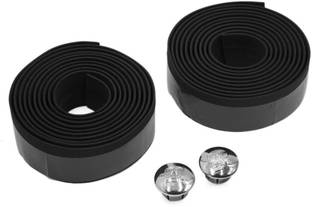 RESHNE Road Bike Bicycle Cork Handlebar Bar Grip Wrap Tape + 2 Bar Plugs-Black Bicycle Handle Grip